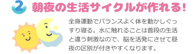 朝夜の生活サイクルが作れる